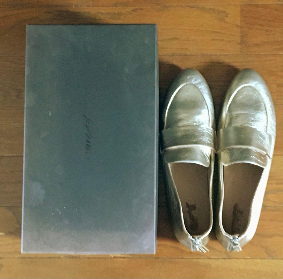 未使用　Marsèll ローファー　プラチナ　37サイズ