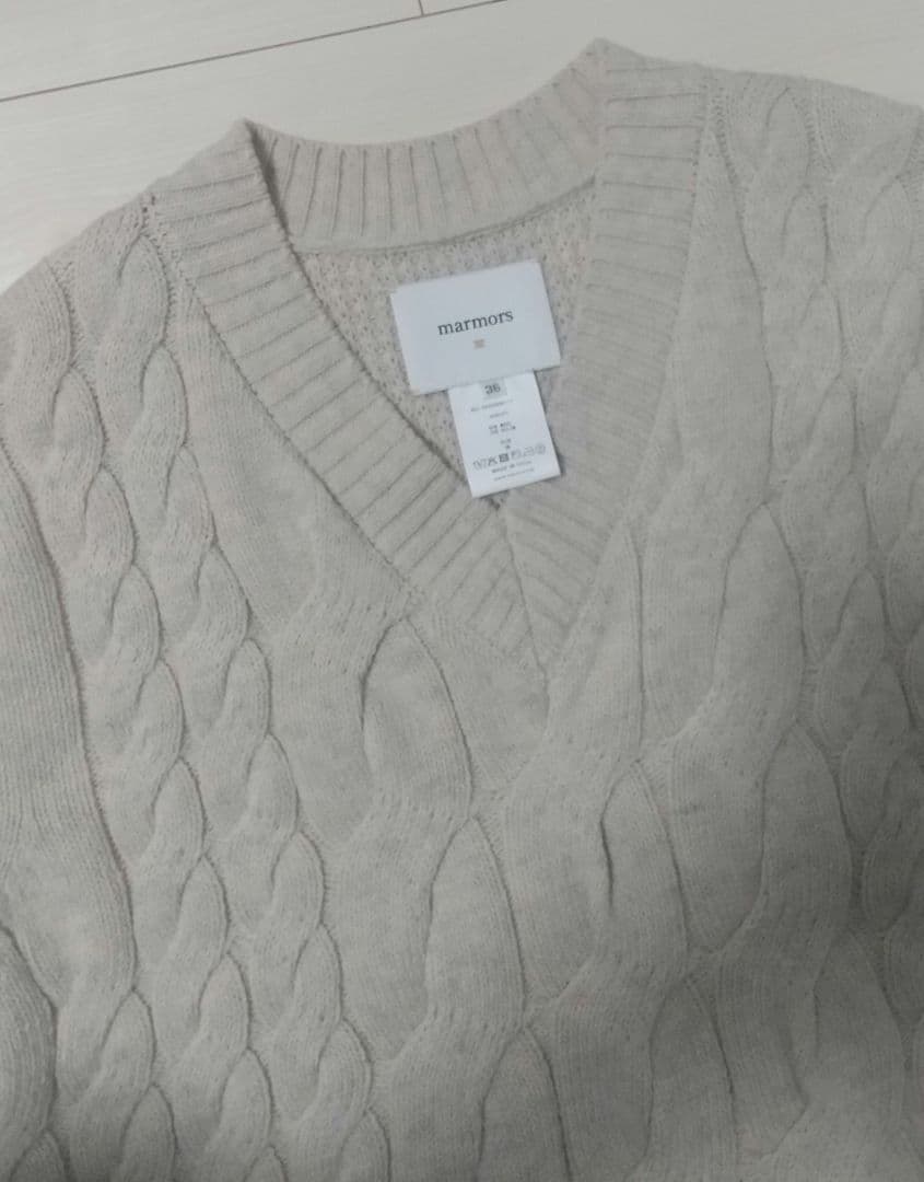 美品☆25AWマルモア☆cable knit vest