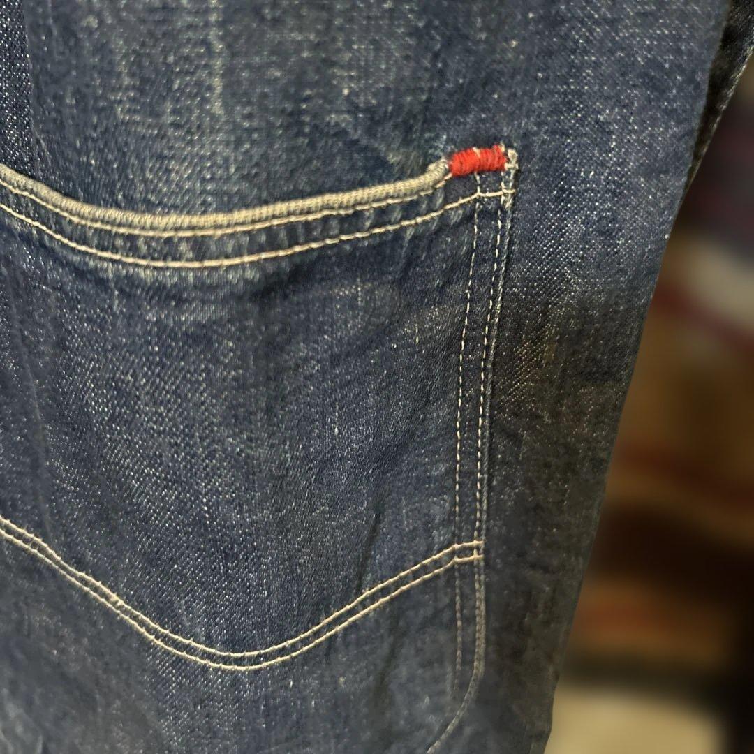 デニムカバーオール コーデュロイ襟