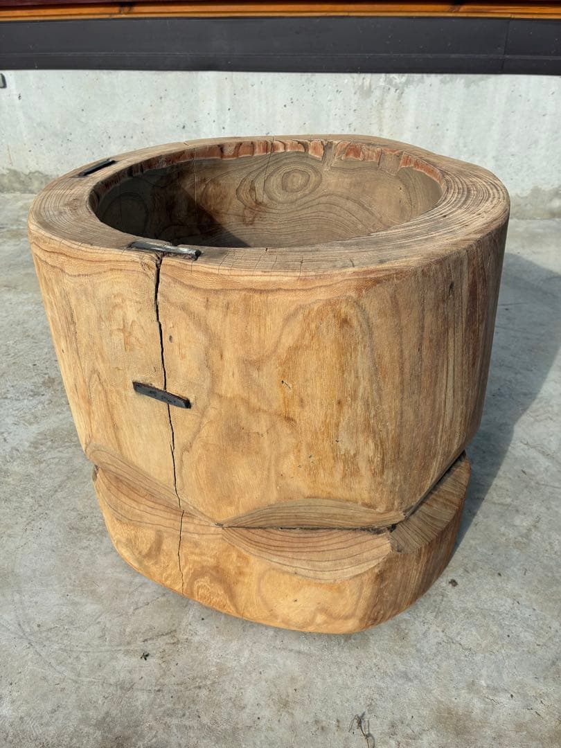 【専用出品】欅　臼のみ　杵は別出品