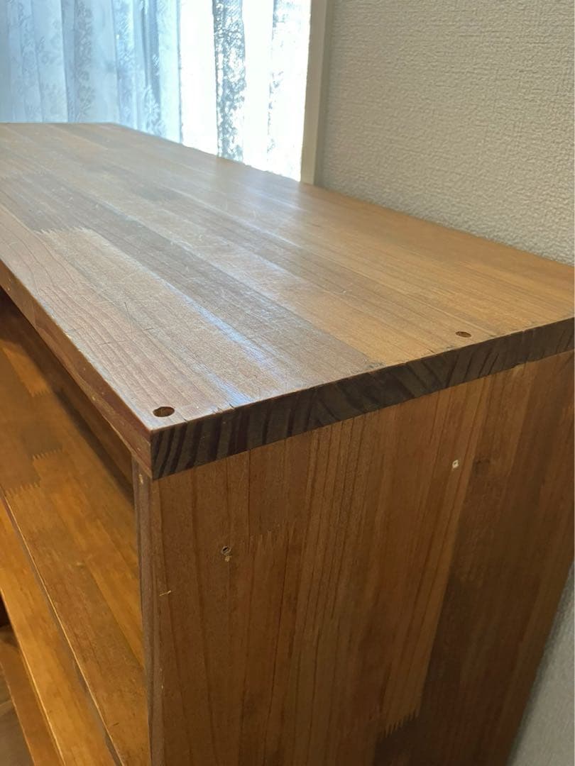 古道具 本棚 おもちゃ棚 絵本棚 おもちゃ収納３段 木製 モンテッソーリ