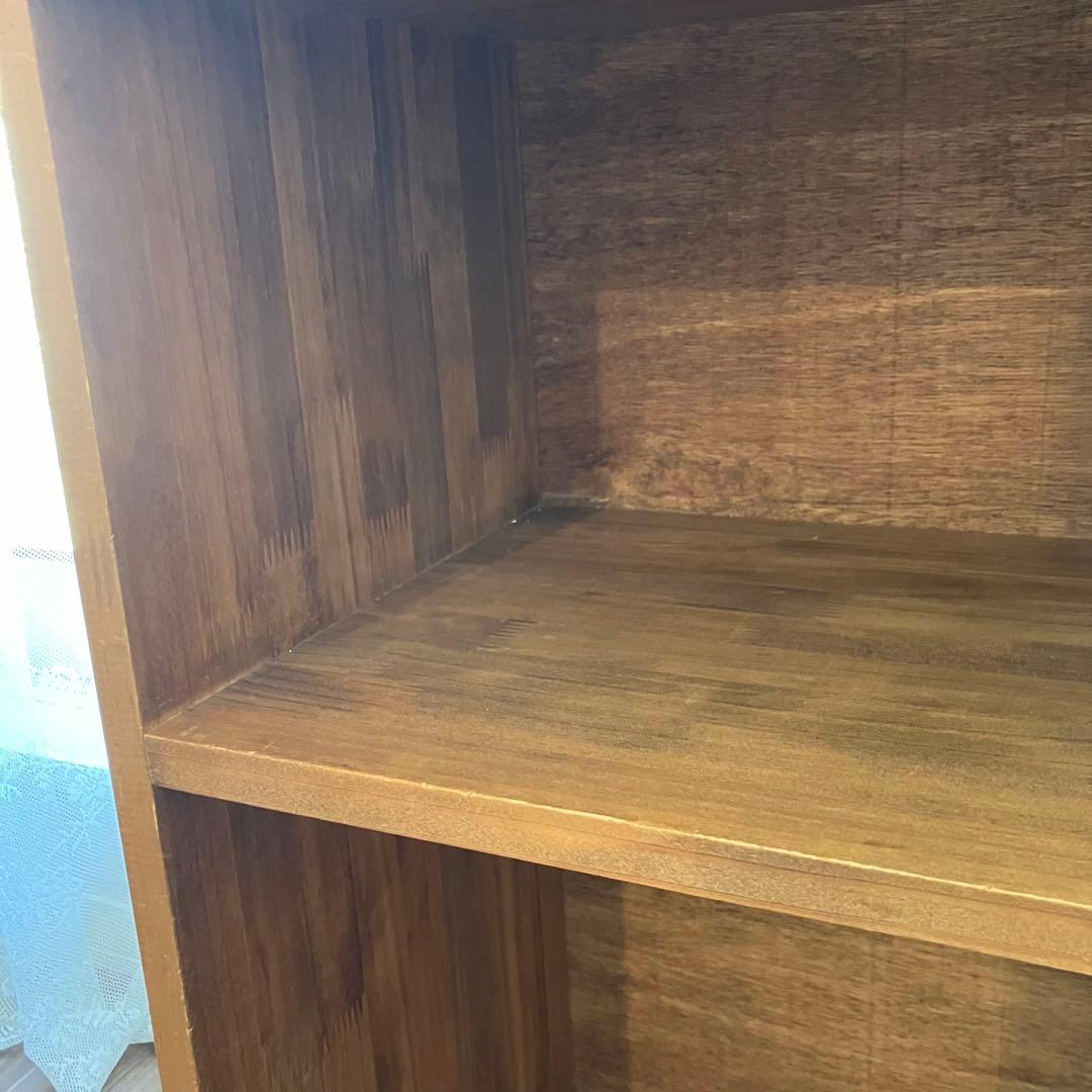 古道具 本棚 おもちゃ棚 絵本棚 おもちゃ収納３段 木製 モンテッソーリ