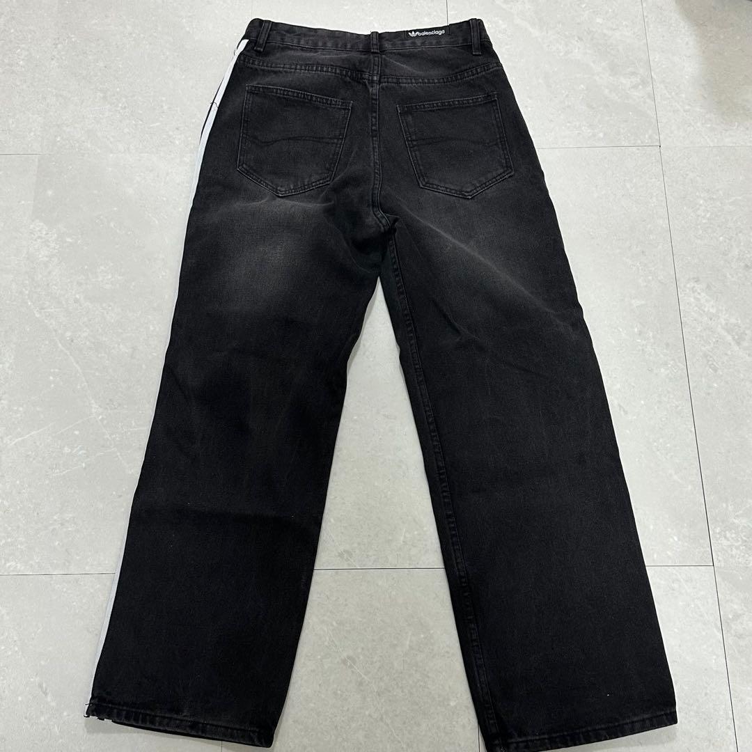 【最終価格】balenciaga adidas スリーストライプ デニム 黒