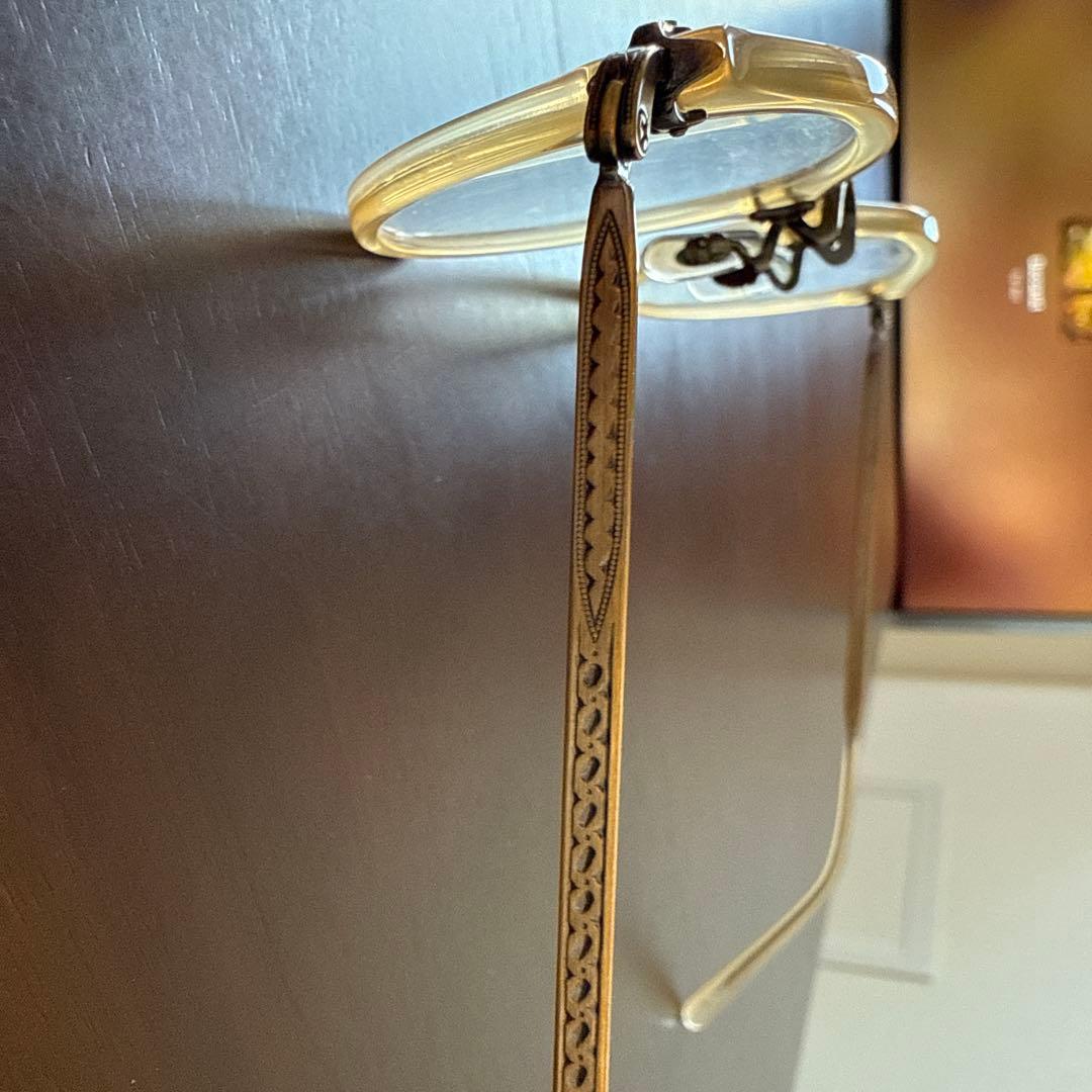 Oliver peopleクリアオーバルメタルフレーム眼鏡