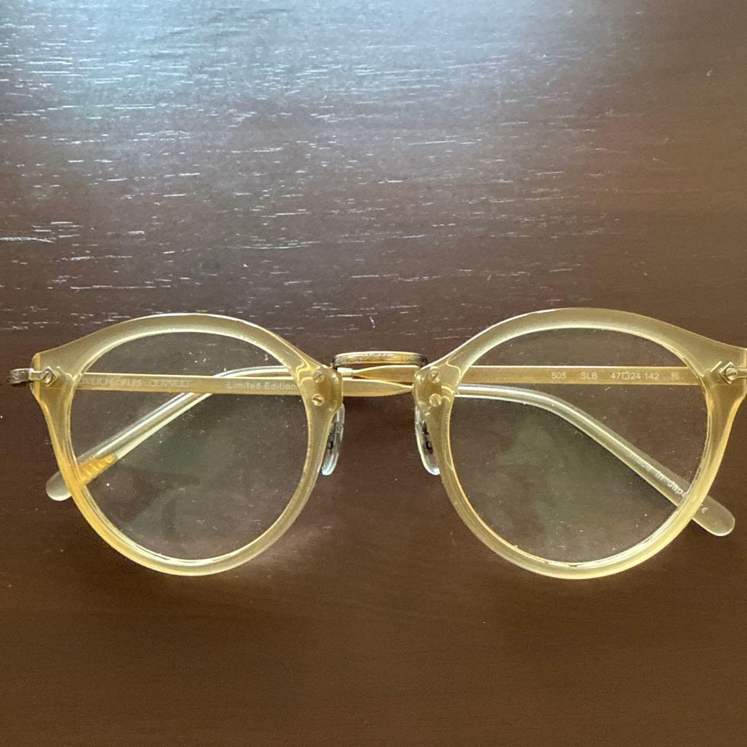 Oliver peopleクリアオーバルメタルフレーム眼鏡