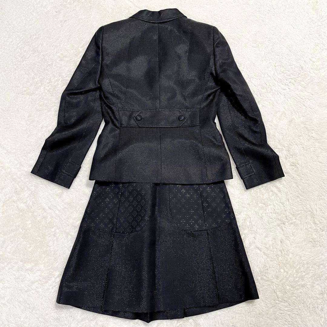 イタリア製 GUCCI グッチ シルク混 スカートスーツ セットアップ ブラック