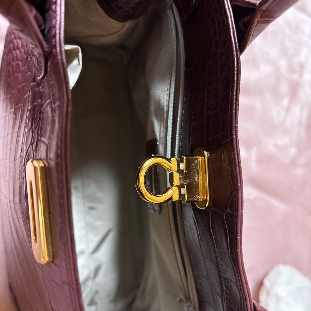 傳濱野クラッシーアーバントート　クロコ型押し　ミニ