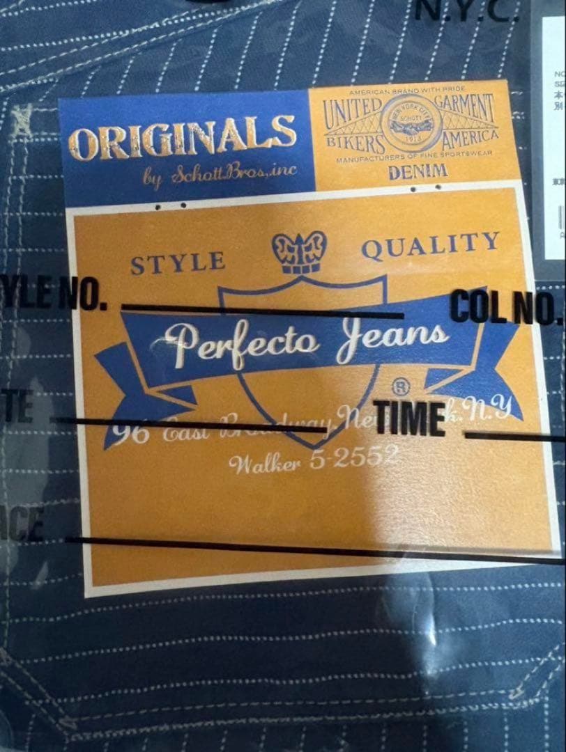 ナメクジ【新品未使用】Schott ヒッコリー デニム インディゴ 30