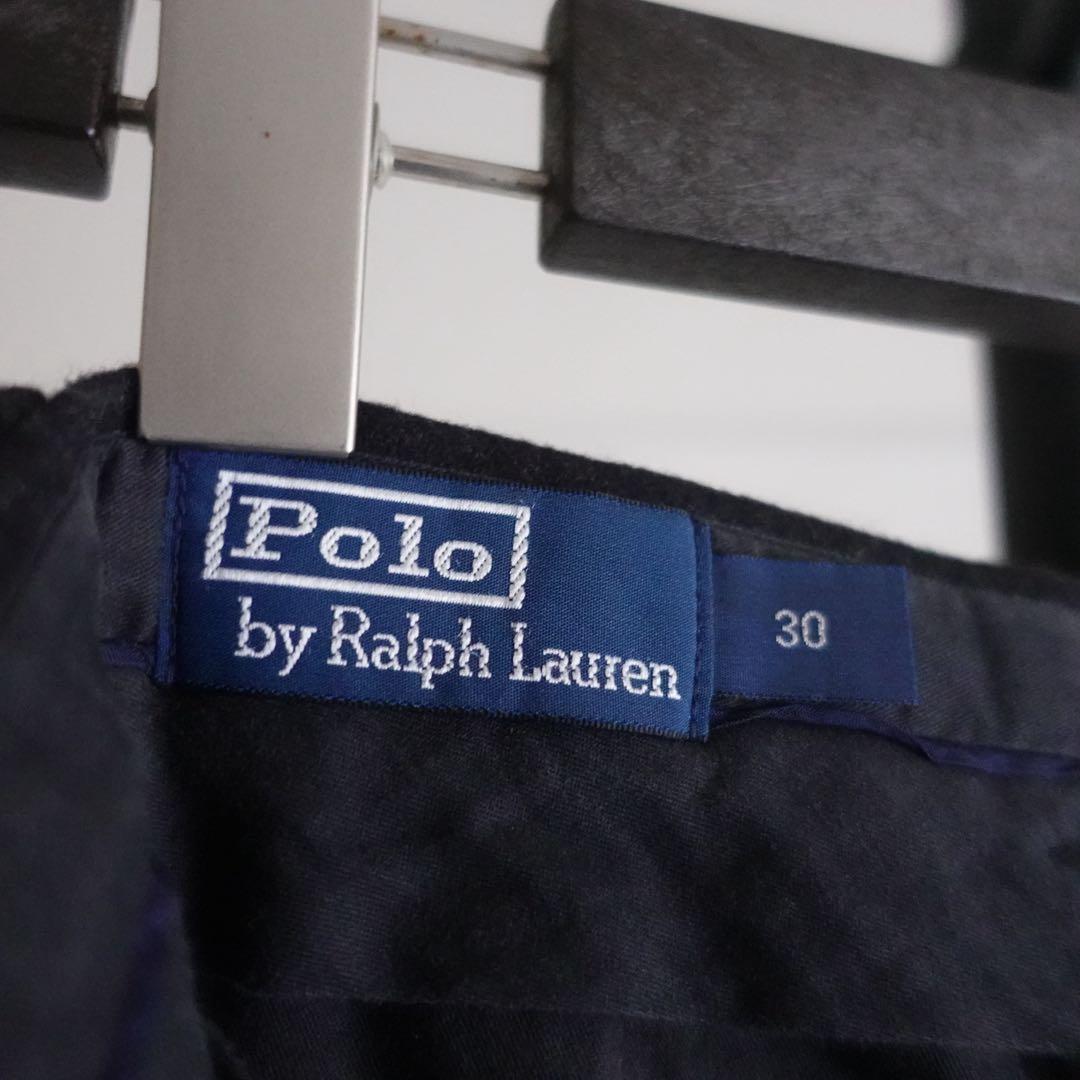 【イタリア製】Polo RalphLauren ウールカシミア　ワイドスラックス
