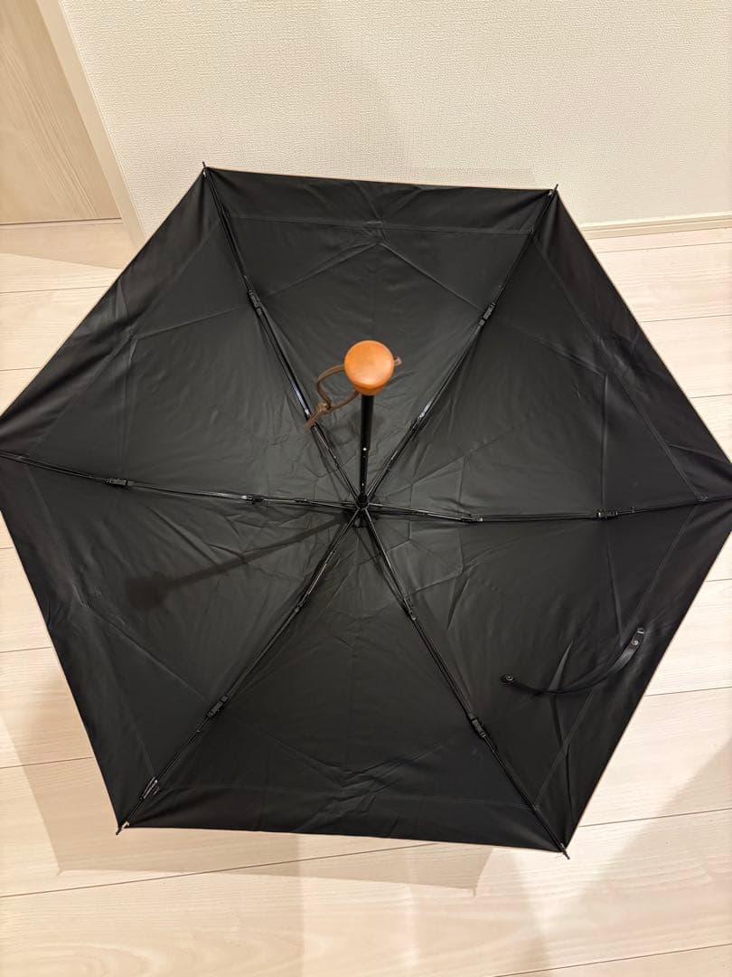 サンバリア100 日傘　3段折　コンビ　ブラック×ピンク