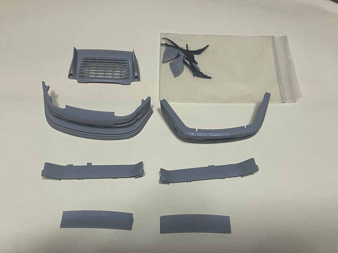 RWB993ワイドボディキット　製作途中品　おまけアルミ製ホイールリムセット付き