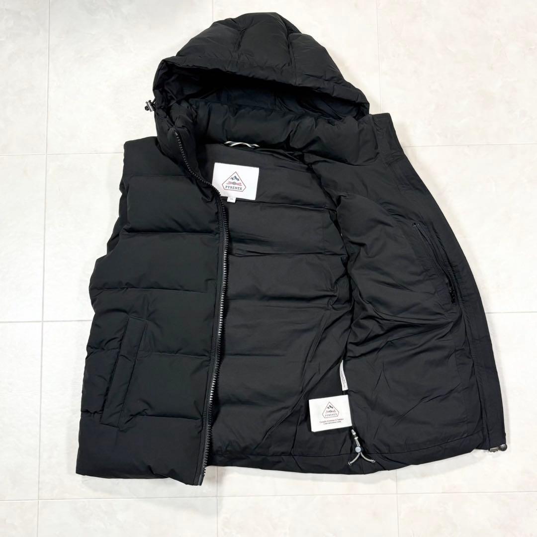 PYRENEX ピレネックス ダウンベスト フード着脱可 ブラック　黒
