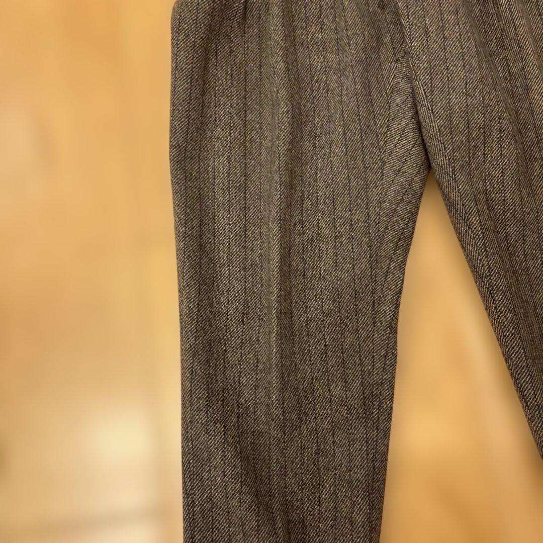 パンツ NEAT felting flannel chalk stripe