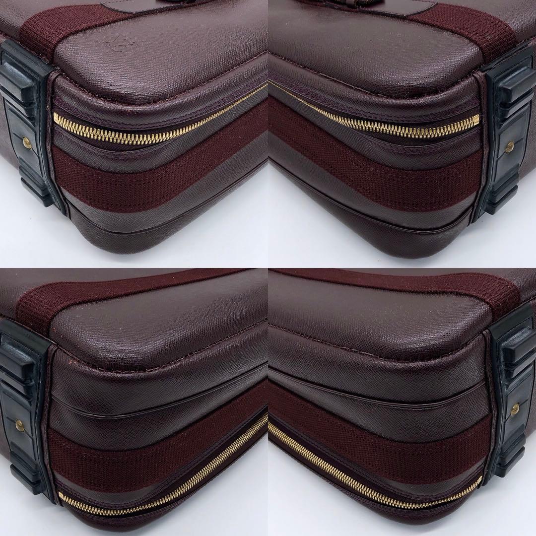 【LOUIS VUITTON】サテライト53 タイガ　トラベルバッグ　ボルドー