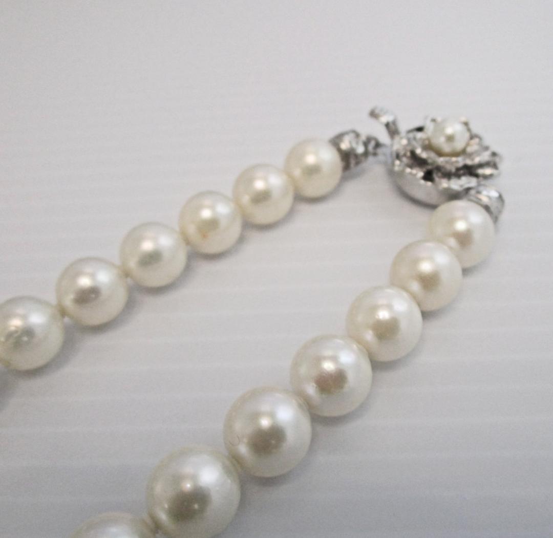 セール☆極美品☆超大珠あこや本真珠ネックレス ７.５-８ミリ 照りあり