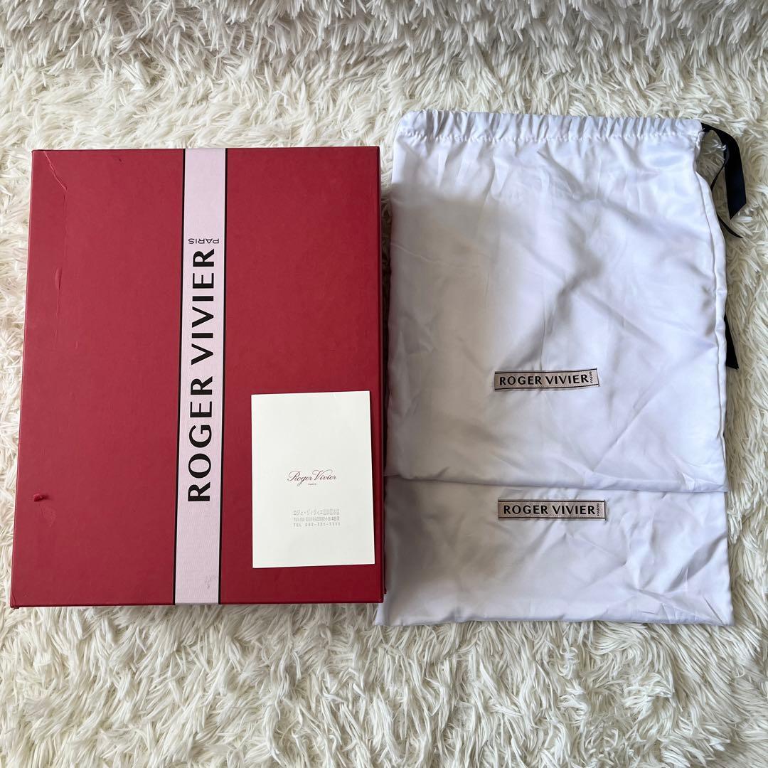 ロジェヴィヴィエ　テンペット ヴィヴ ストラス ブーツ　ラバー　黒　37サイズ