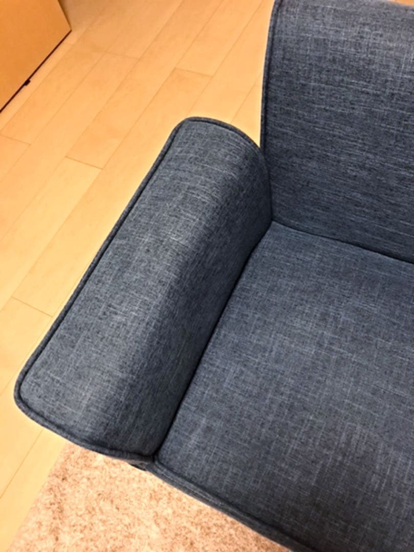 ２人掛けソファベッド★ブルー★青色