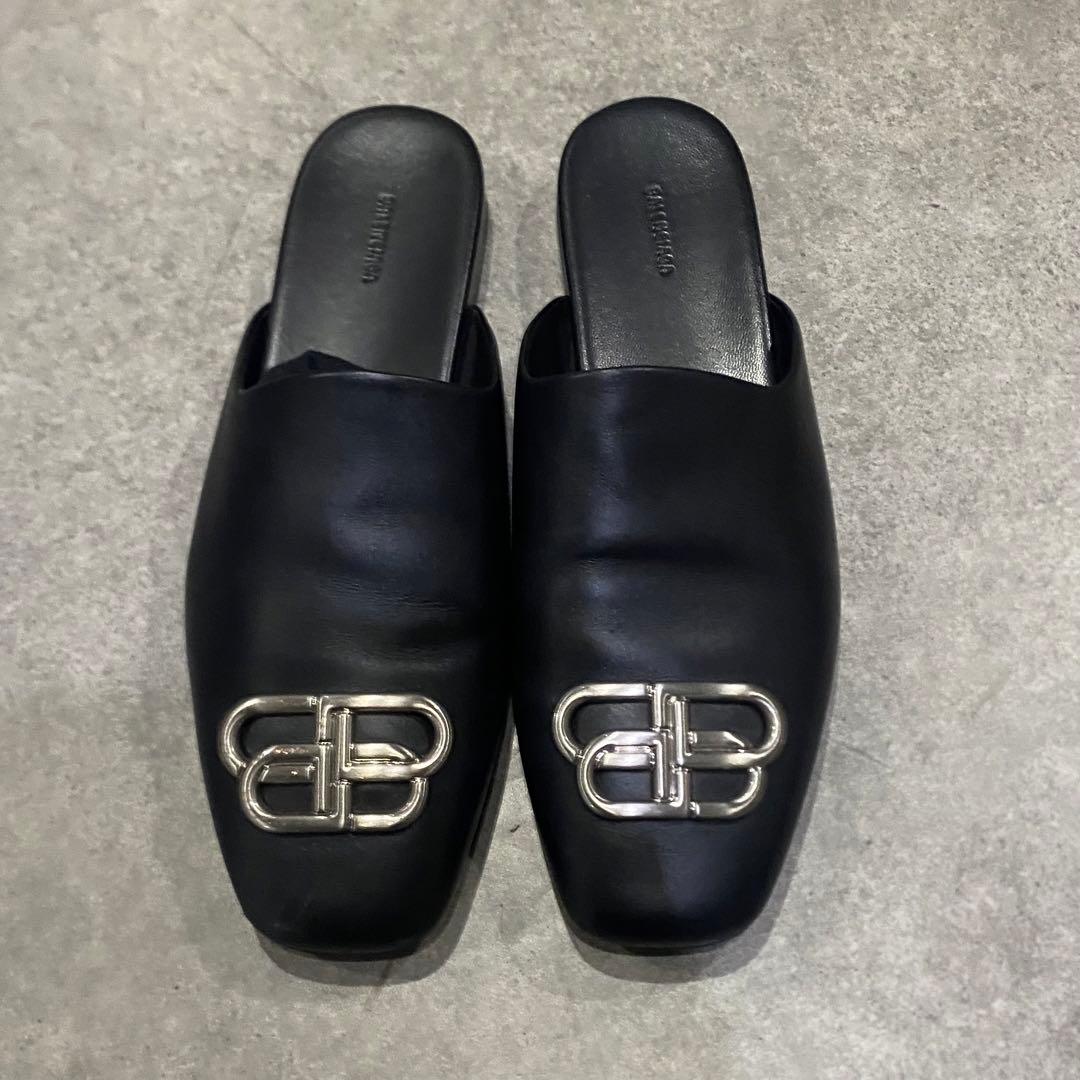 balenciaga BB MULE レザーサンダル size 40 ブラック