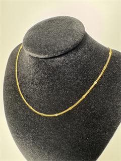 《美品/日本製18金》K18ゴールドチェーンネックレス2.2g