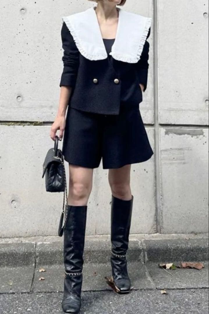 シーニュ cygne ツイード ショートパンツ 黒　joelleサイズ1