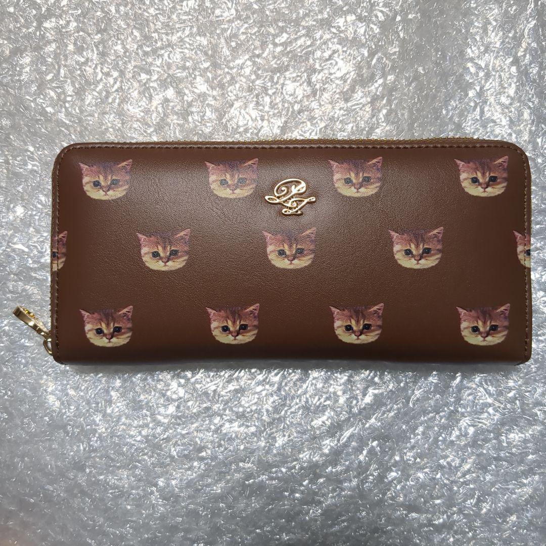 猫柄 ラウンドファスナー長財布 新品未使用 合皮 ポールアンドジョー