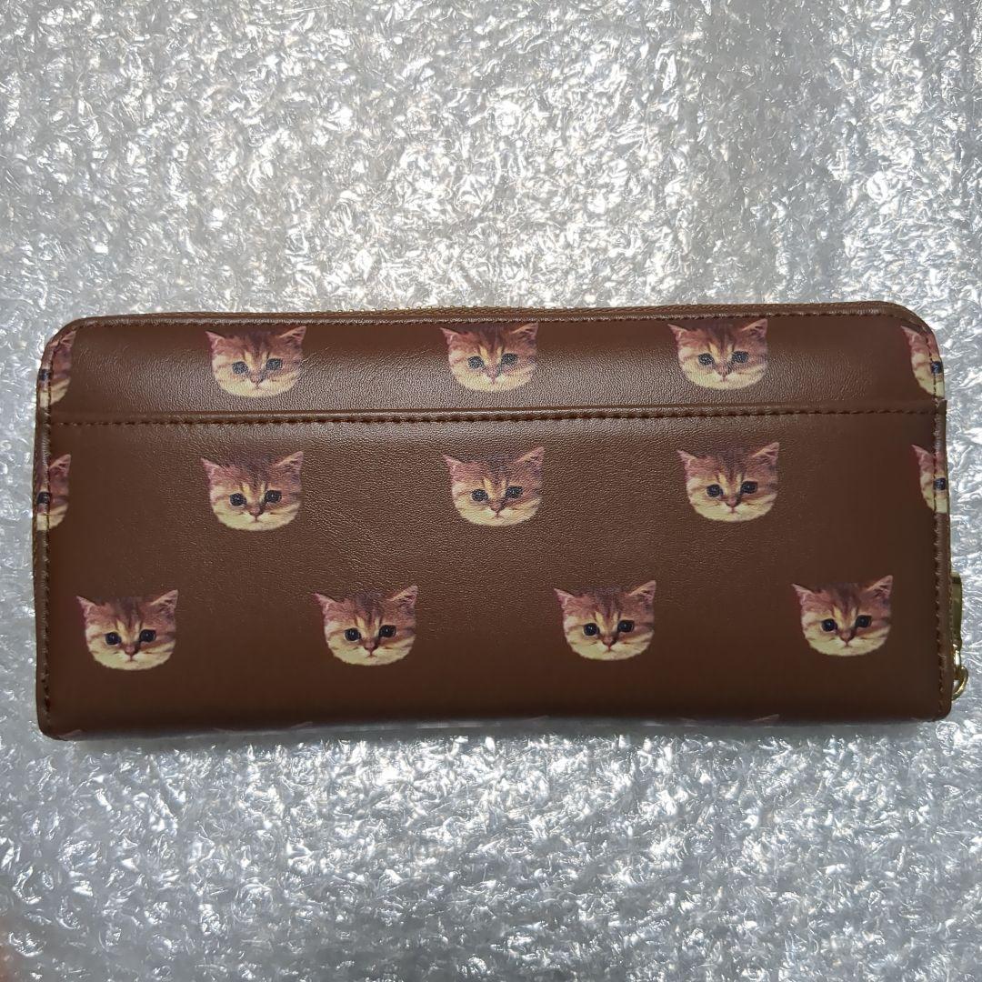 猫柄 ラウンドファスナー長財布 新品未使用 合皮 ポールアンドジョー
