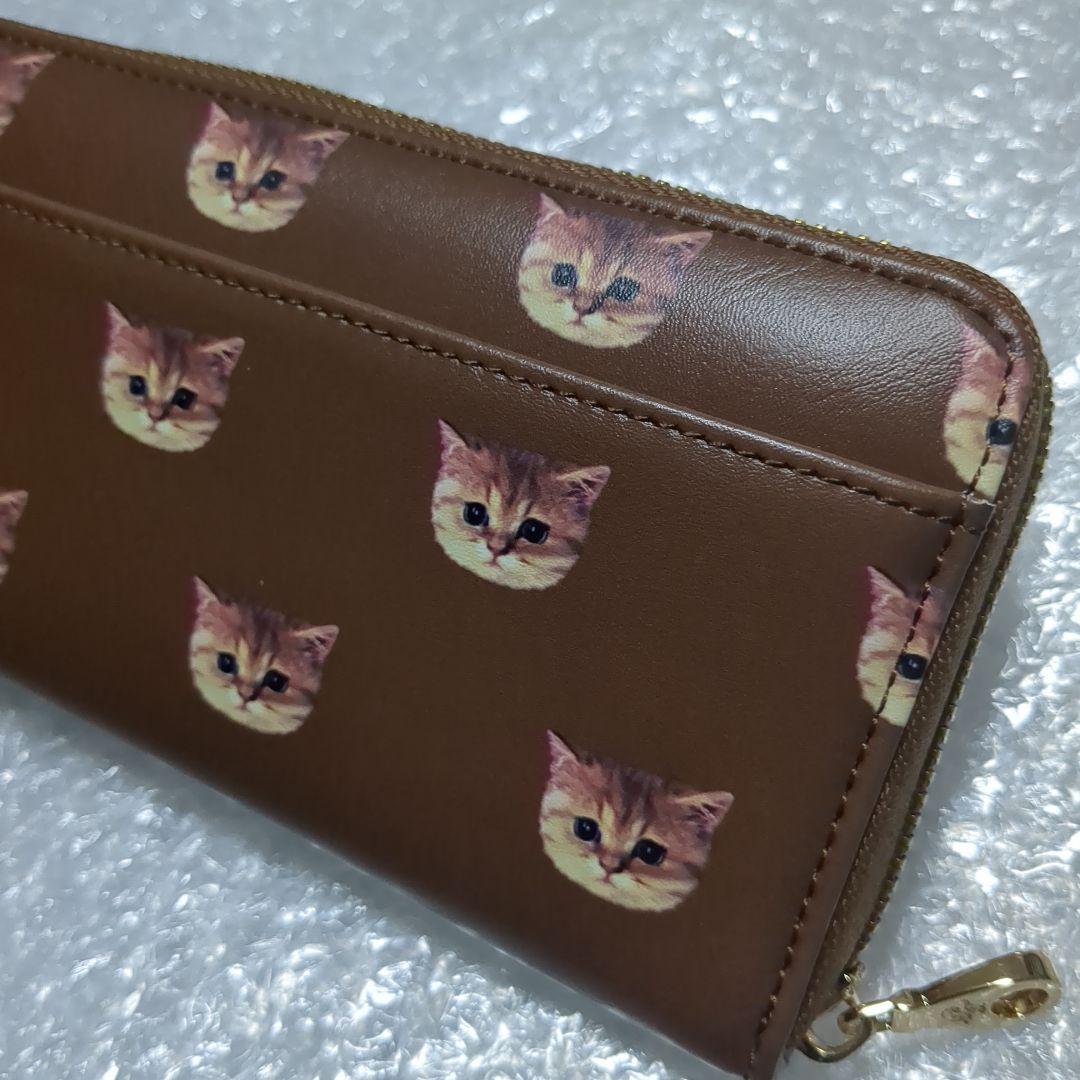 猫柄 ラウンドファスナー長財布 新品未使用 合皮 ポールアンドジョー