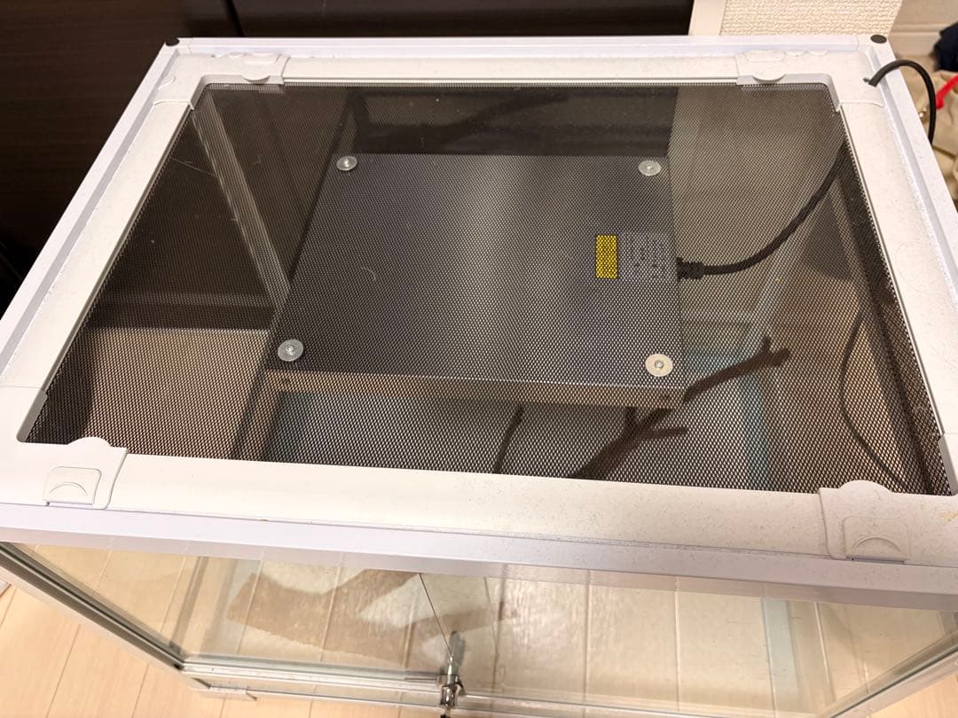 中型 飼育ケージ ヒーター＆鍵付き　メッシュ蓋付き