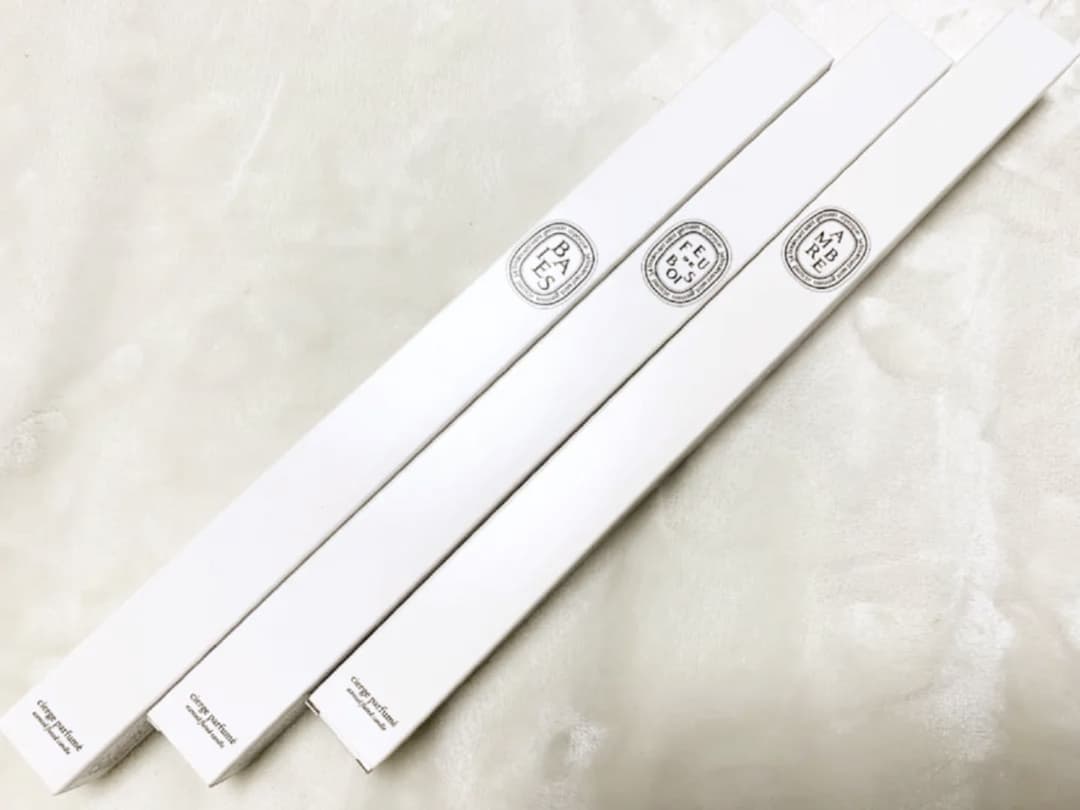diptyque「限定品 テーパーキャンドル」べ・フドブワ・アンブル　3本セット