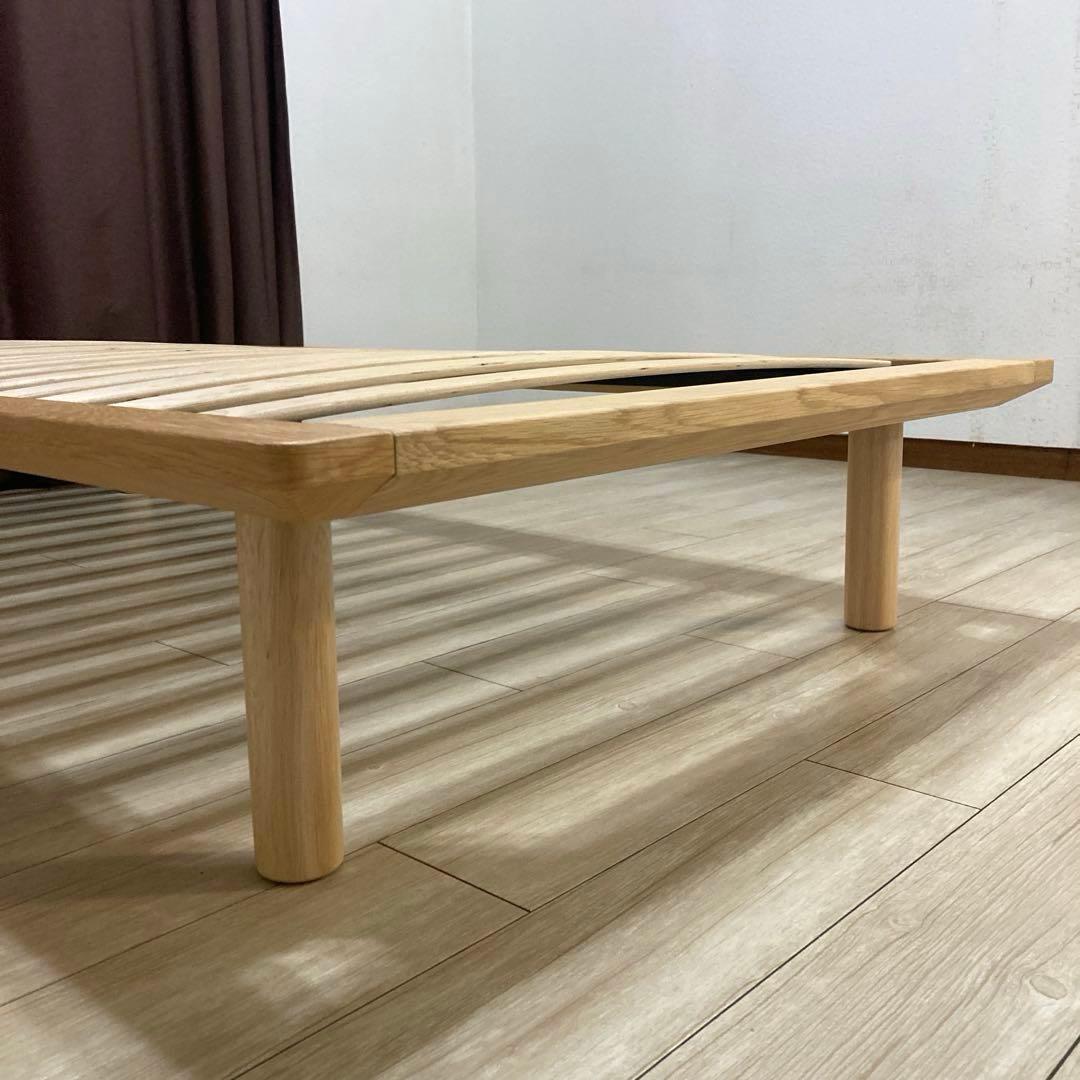 【自社配送エリア限定販売】MUJI/無印良品/オーク材木製ベッドフレームSサイズ