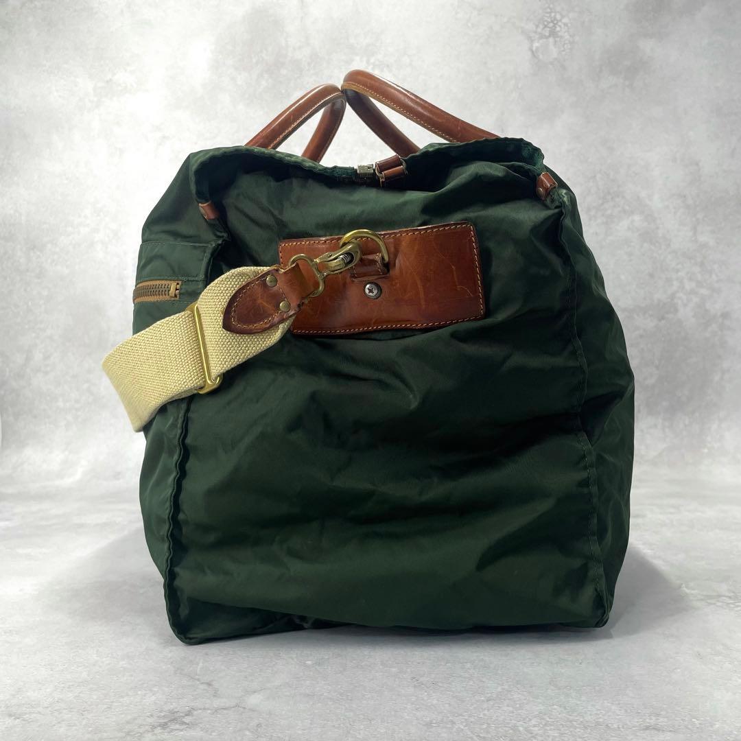 【美品】フェリージ P3 2WAY ボストンバッグ レザー×ナイロン イタリア製