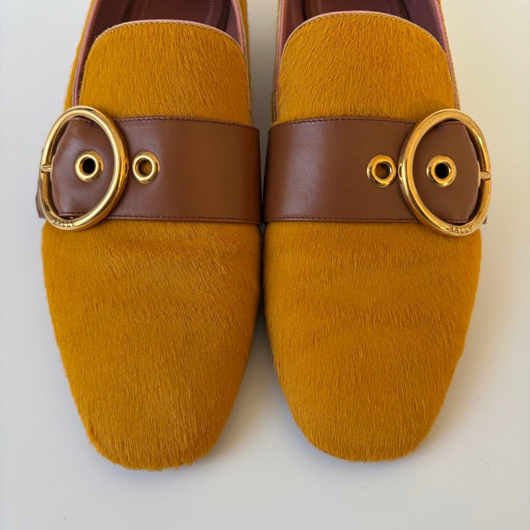 BALLY バリー ハラコ ローファー LOTTIE 39 イエロー　美品