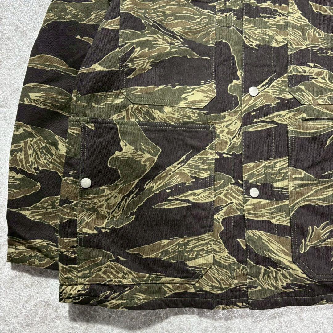 ササフラス カモフラ 中綿 カバーオール ジャケット カーキ XL 日本製