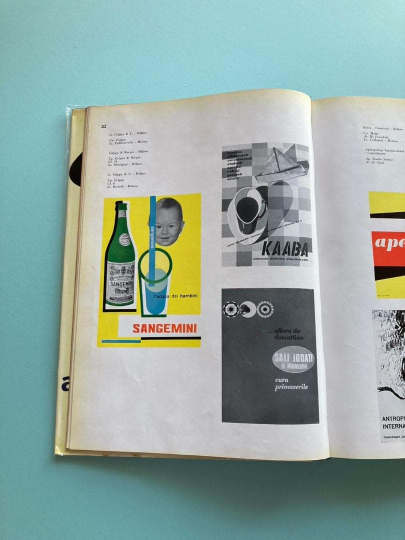 【激レア】サヴィニャック風のかわいいイラスト広告がいっぱい。『イタリア広告年鑑』