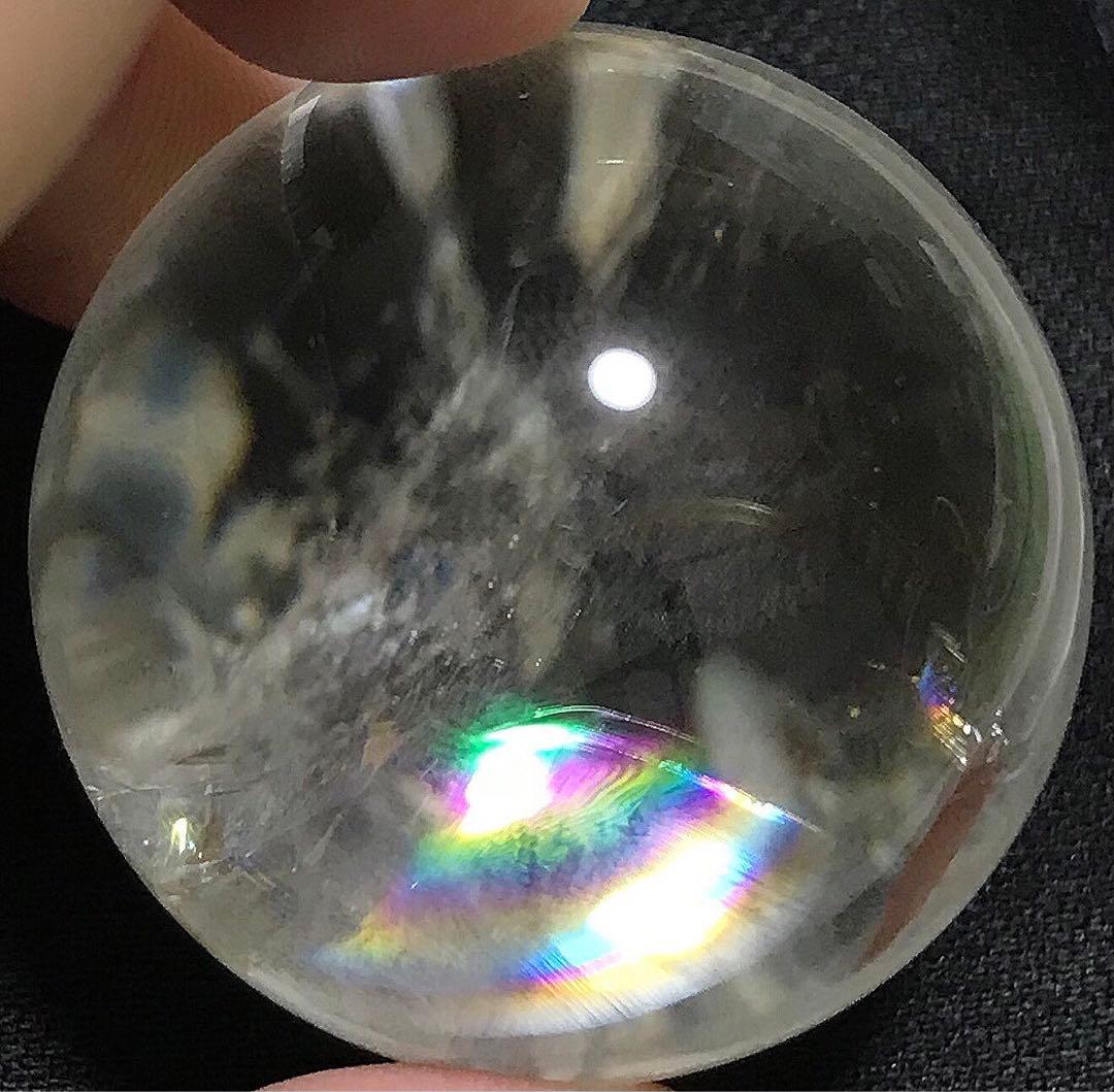 天然石　ブラジル　セラデカブラル産　レムリアンシードクリスタル　スフィア　丸玉