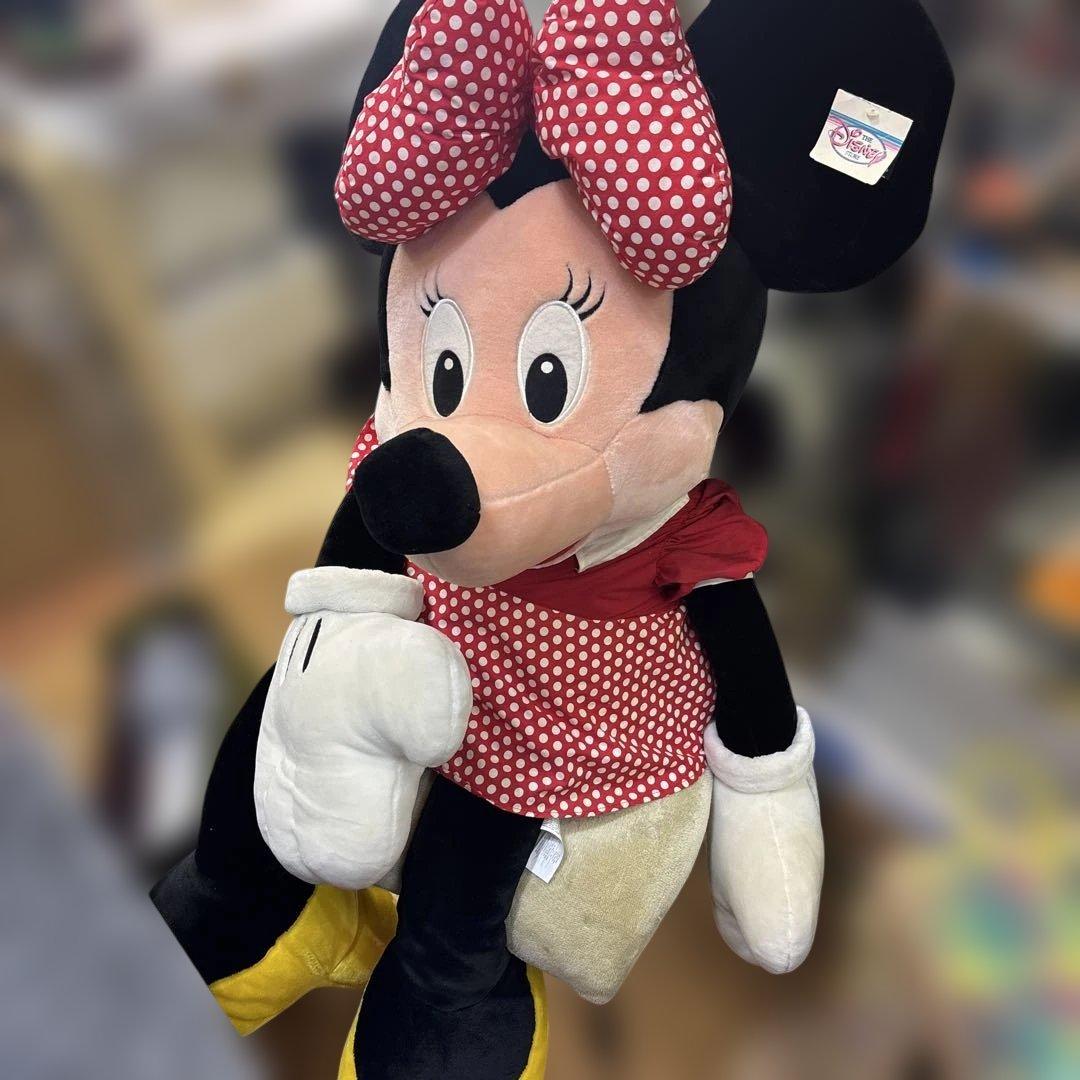 「ディズニーストア ミニーマウス」110〜120cm巨大ぬいぐるみ