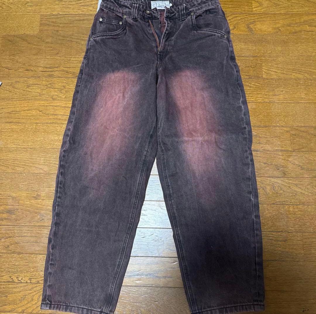 【最終値下げ】DIME バギーデニム　レッド　32