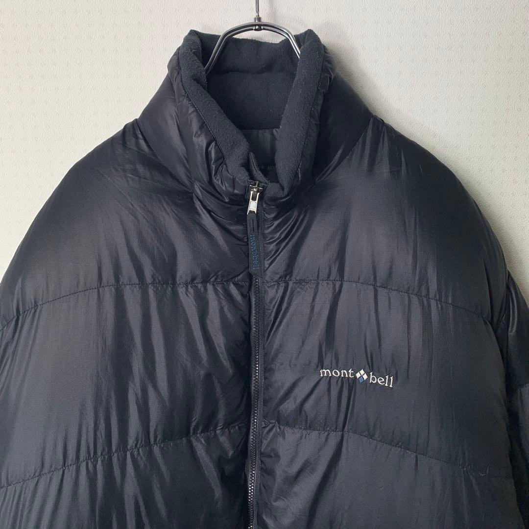 H*O様 オールドモンベル アルパインダウンジャケット XL ブラック 刺繍ロゴ