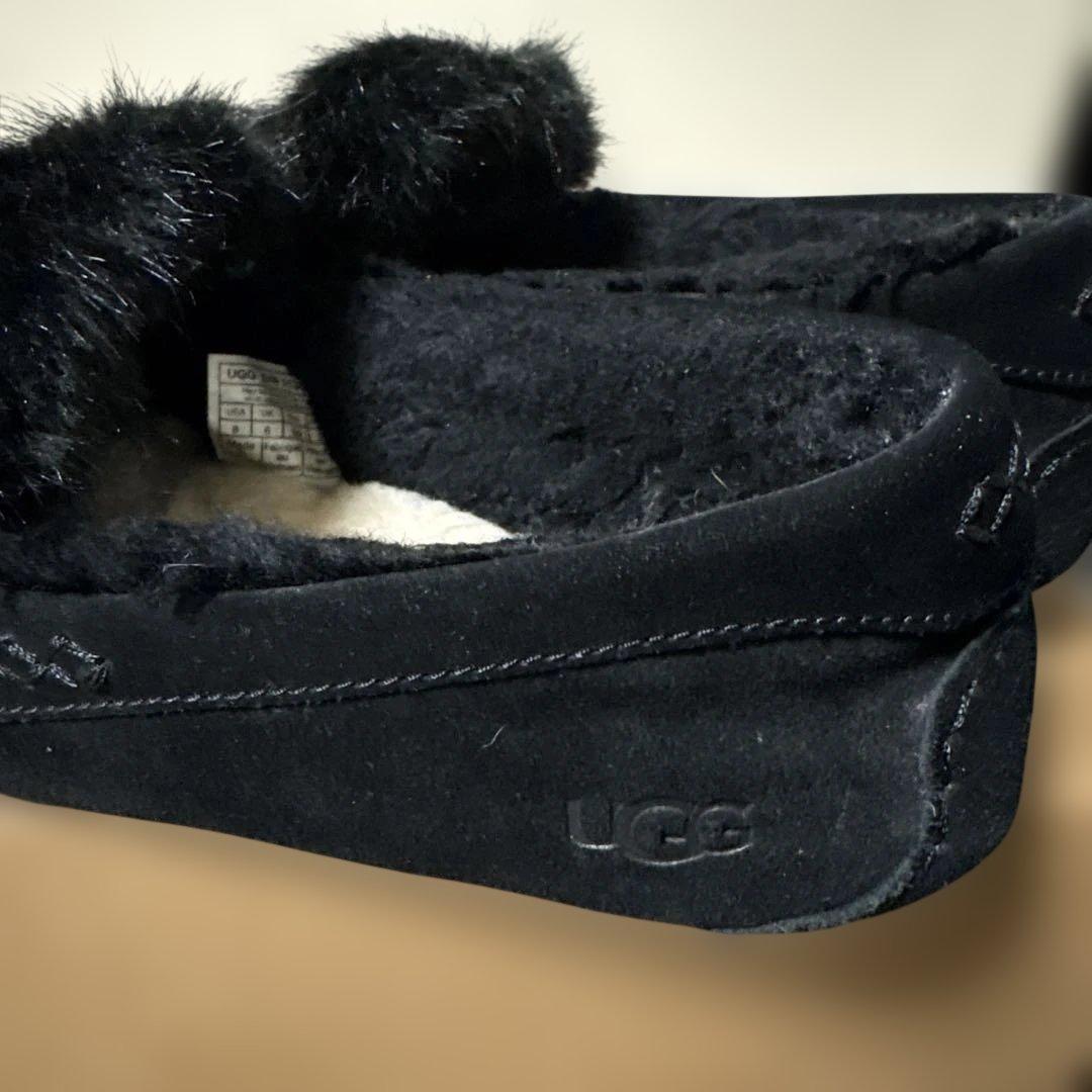 UGG アンスレー シェイン モカシン スリッポン US8 ブラック