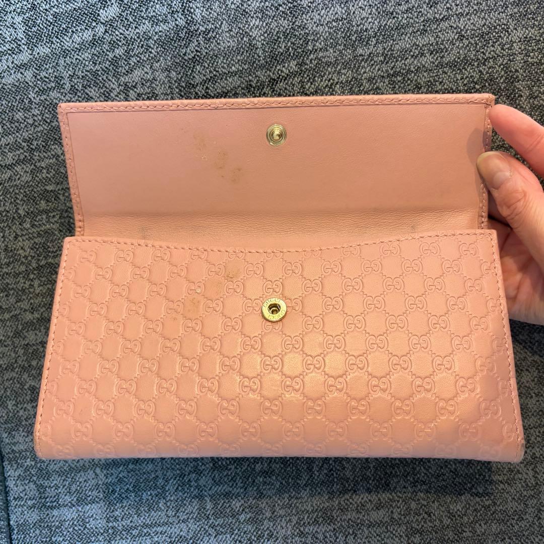 GUCCI ピンク GGパターン 長財布
