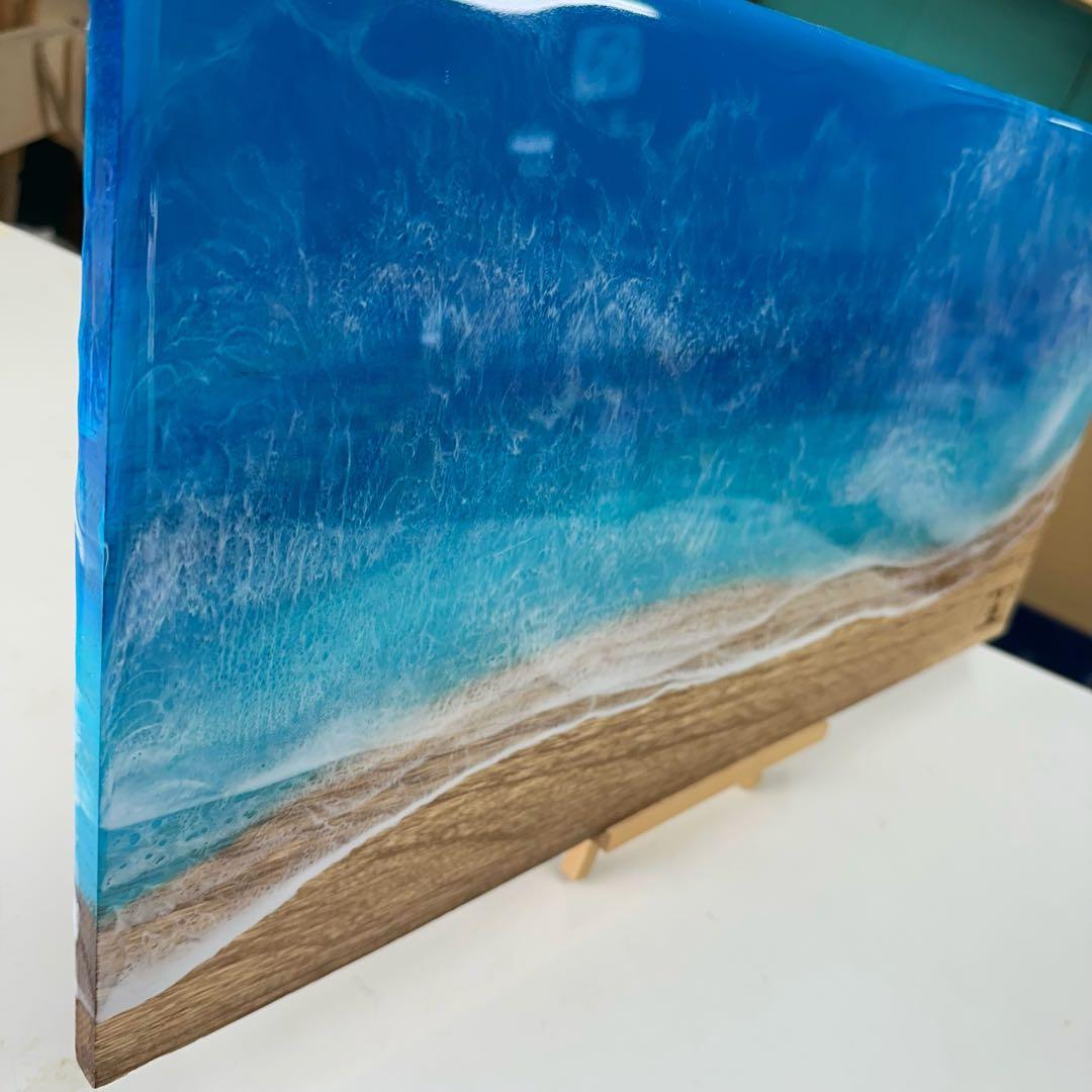 ミドルサイズパネル No.201 オーシャンパネル　レジンアート　海アート