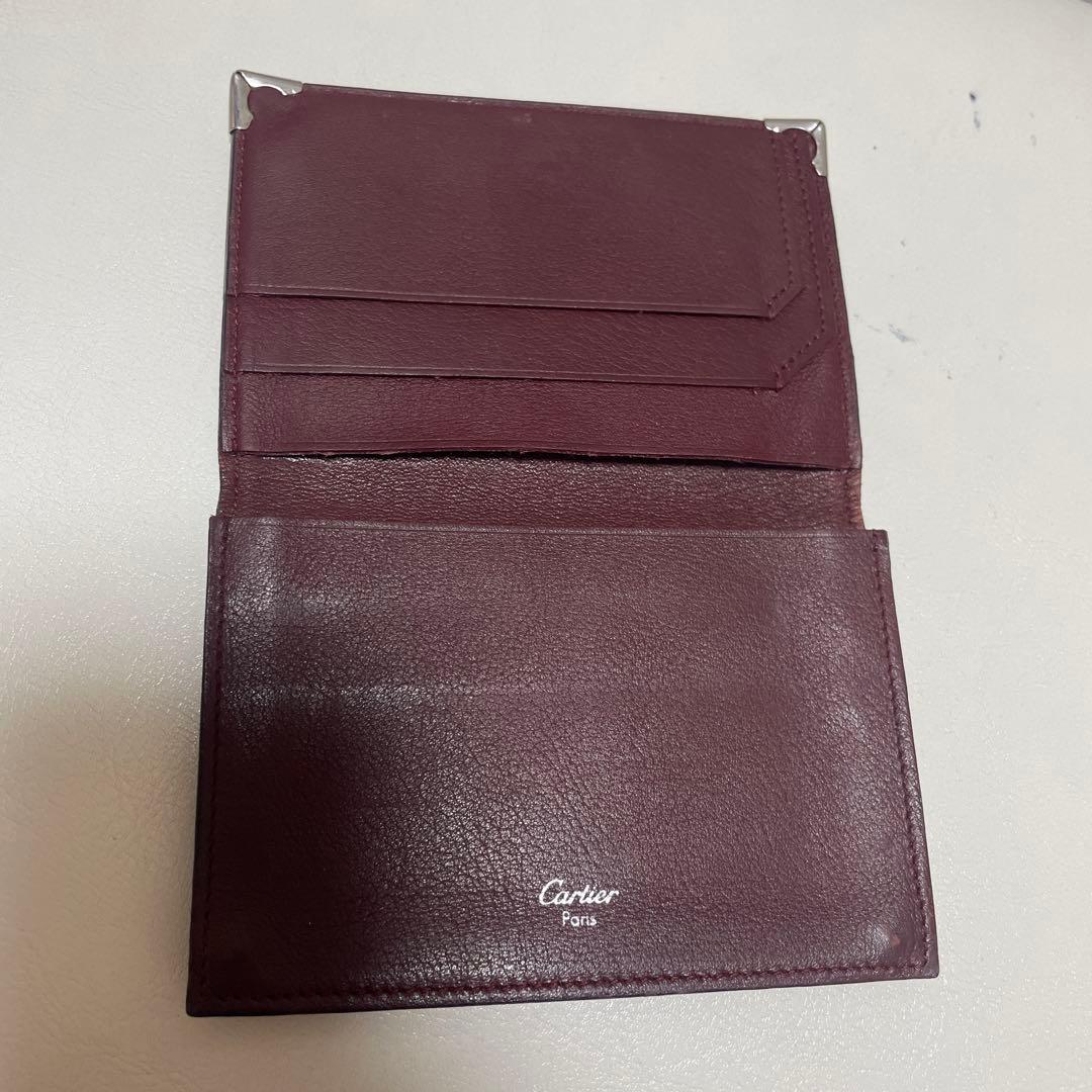 Cartier 黒 レザー 名刺入れ