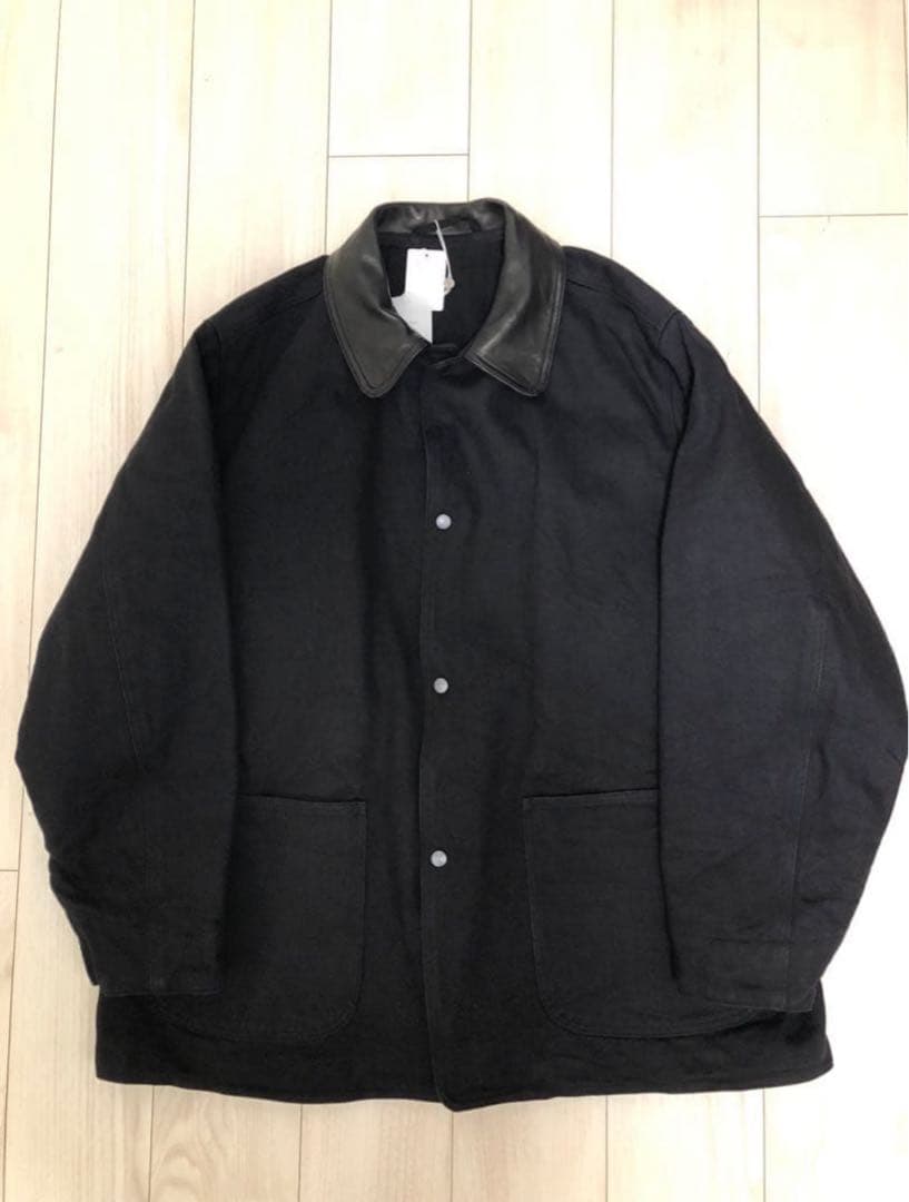 ガ*ラ様 COMOLI 24aw デニム/レザー ワークジャケット 3 コモリ