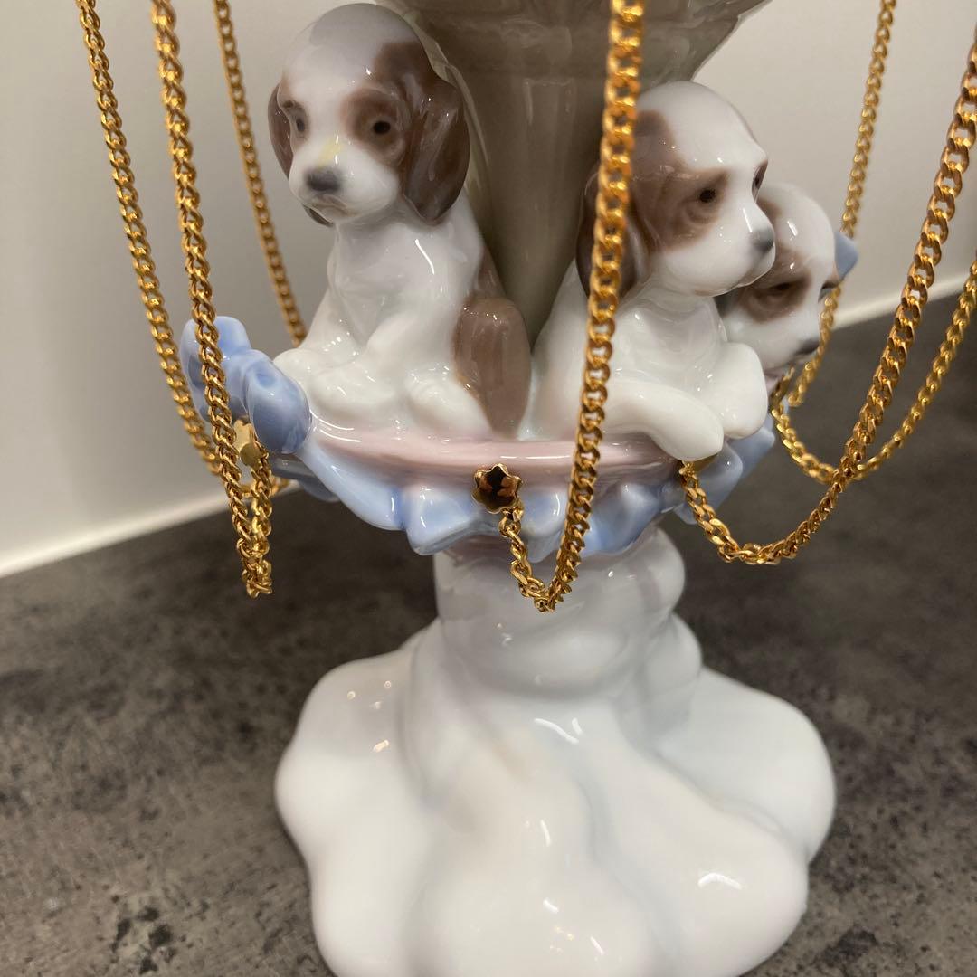 【極美品】 リヤドロ Lladro フィギュリン 気球で上がって 6524 犬