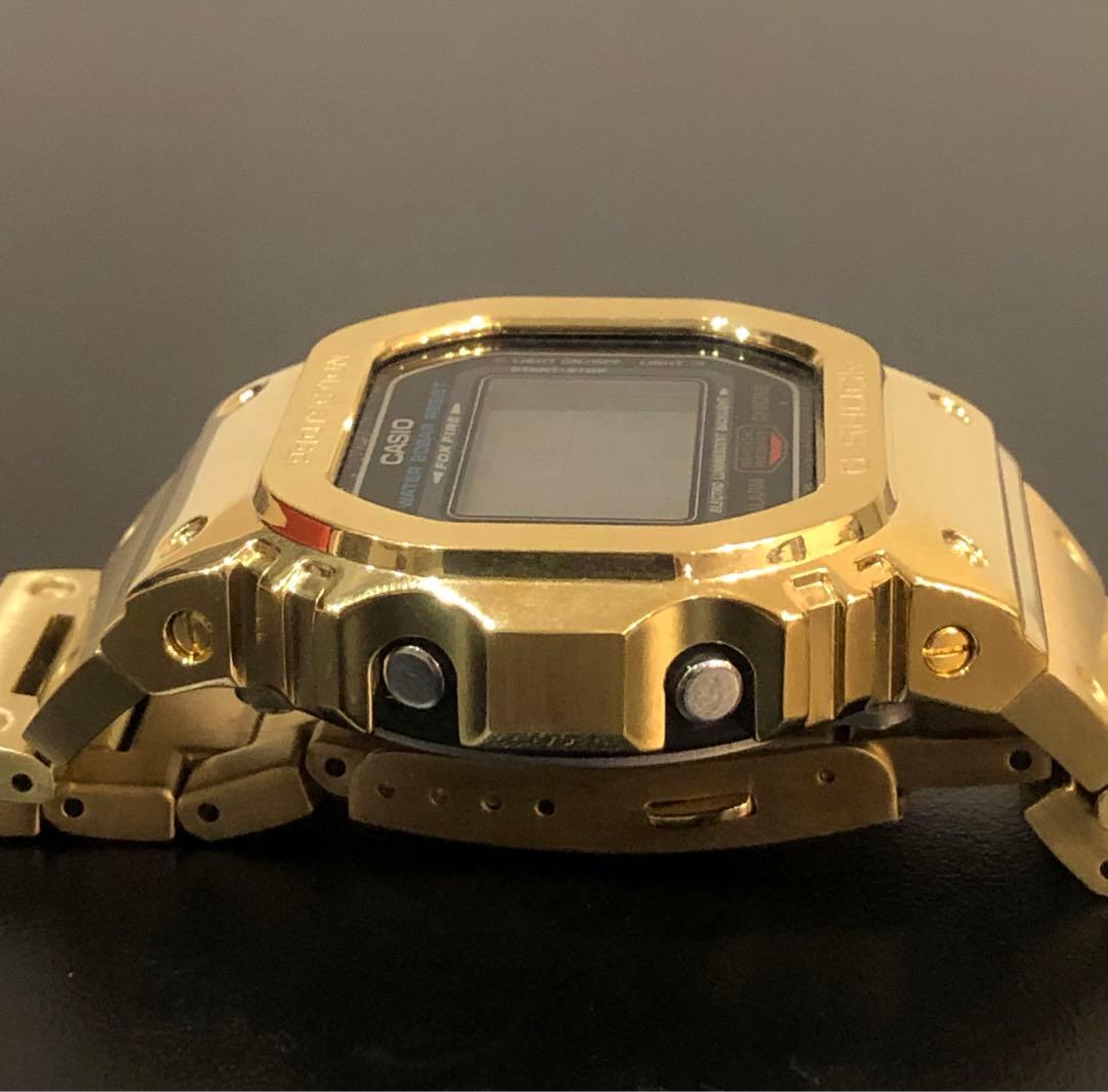 中古品　G-SHOCK DW5600 フルメタルカスタム　ゴールド