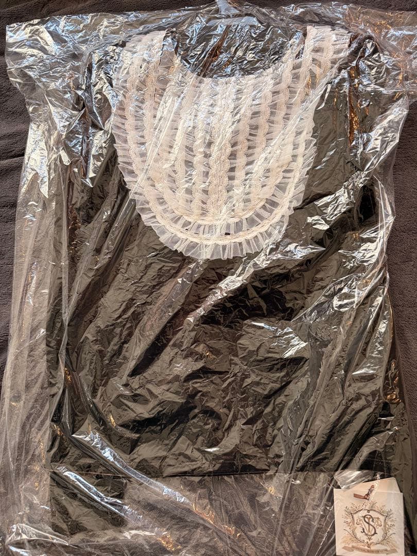 セブンテンチュールフリルベロアトップス　ブラウン新品