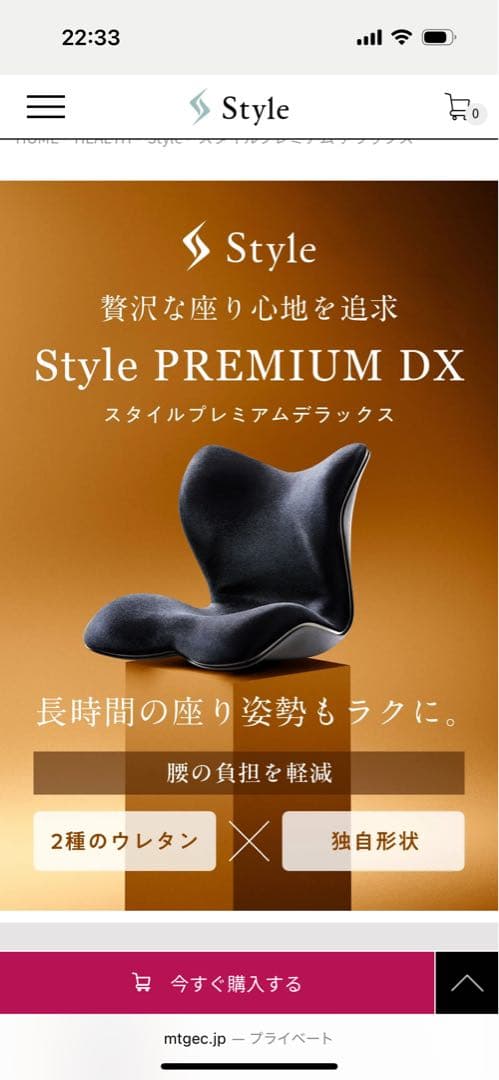 【姿勢ケア】styleチェア