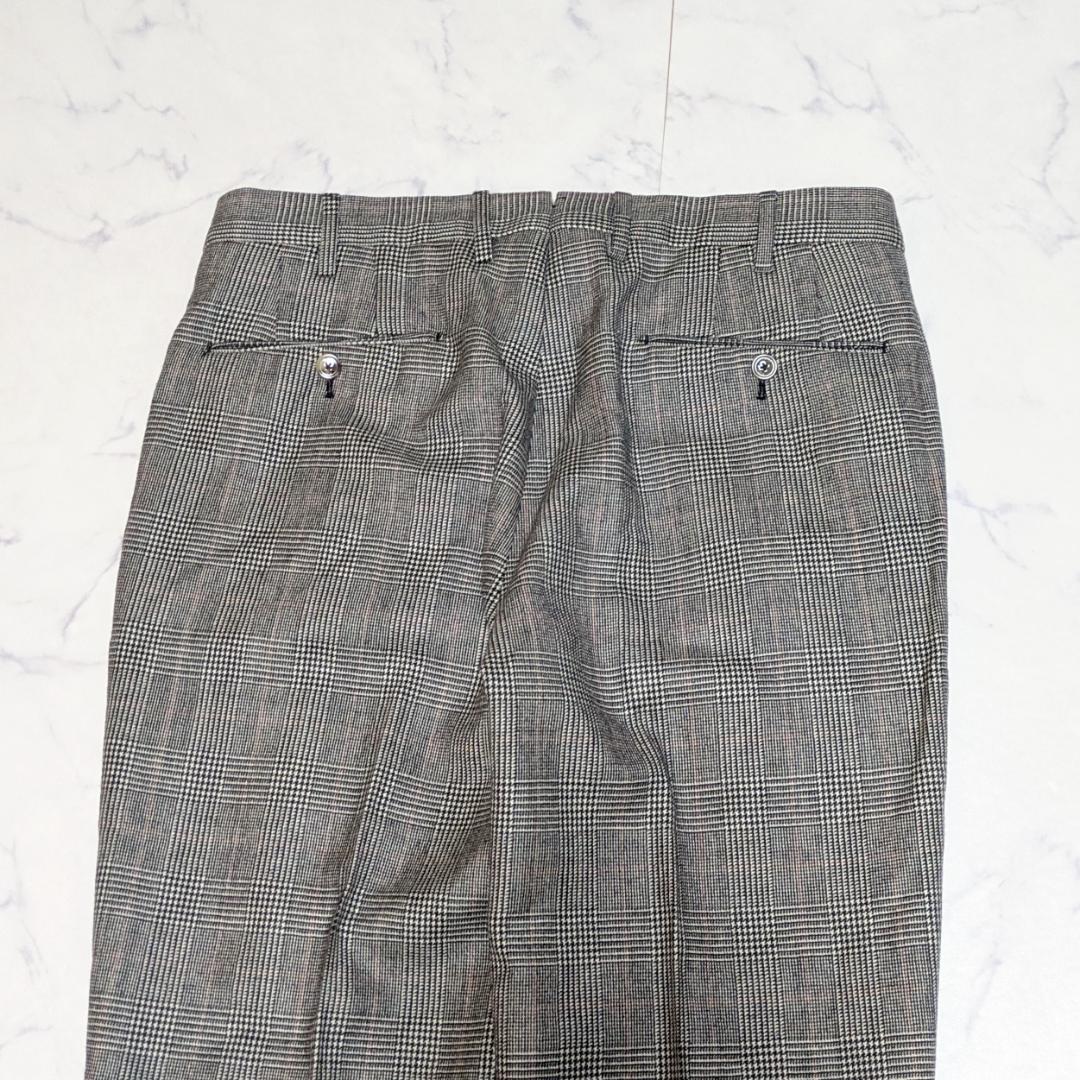 PT01 ウール100 GENTLEMAN FIT グレンチェック スラックス