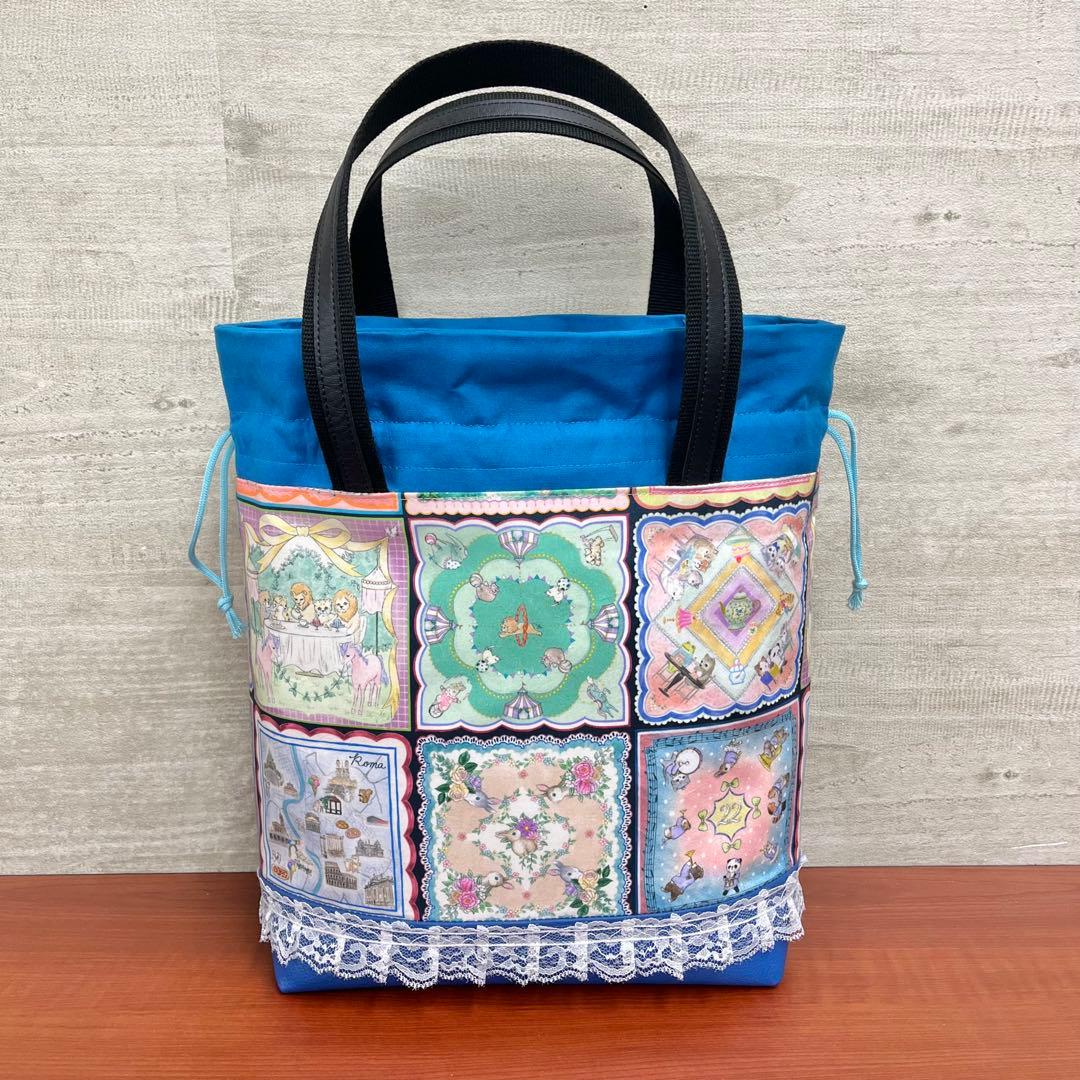 yukiemon ハンドメイド　ビッグトートバック＆巾着トートバック　①別口分