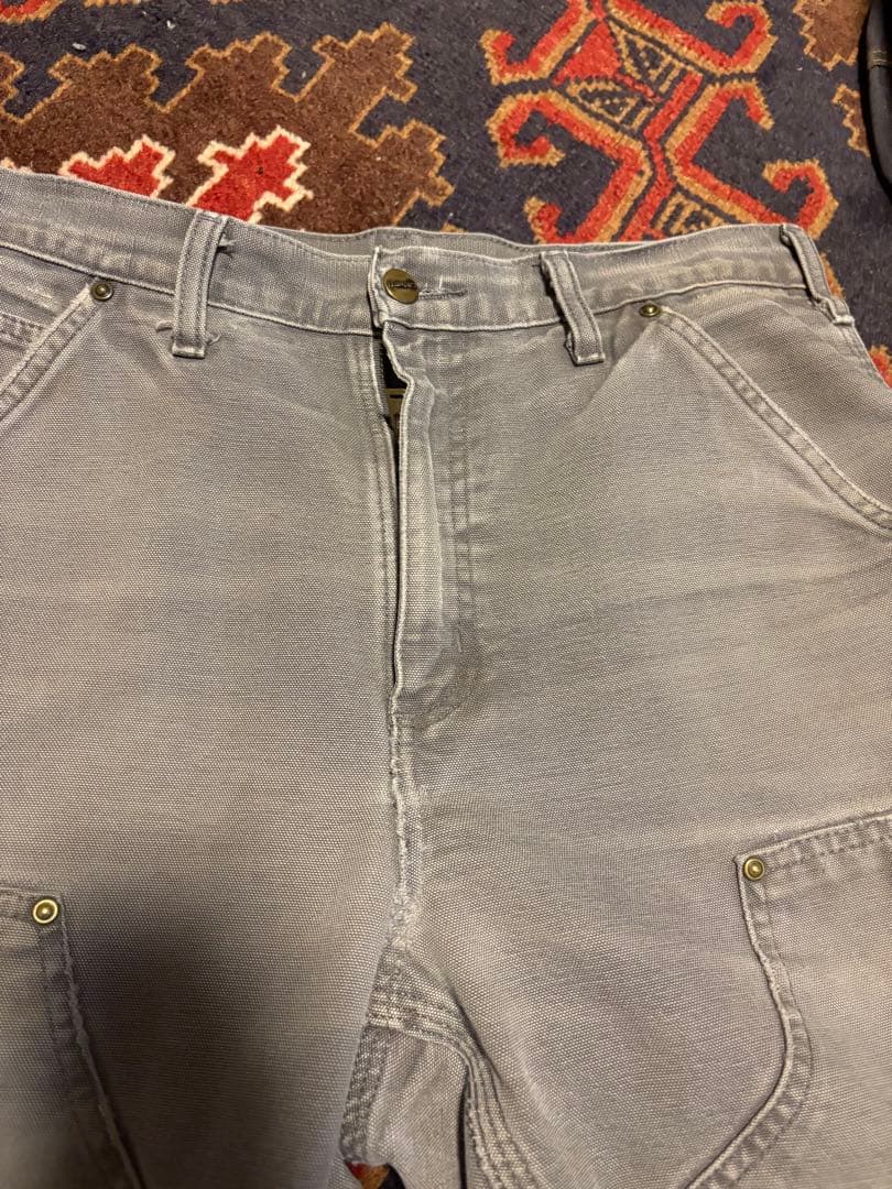 y*e様 Carhartt カーハート　ダブルニー　グレー　ボロフェード　w30